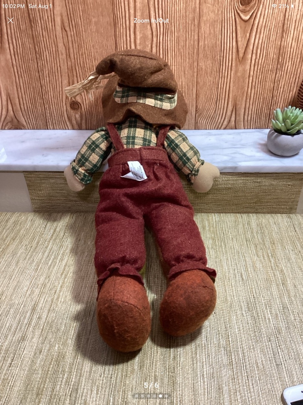 Autumn Patchwork Rag Doll Plush - Picture 5 of 5